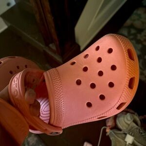 Coral color crocs
